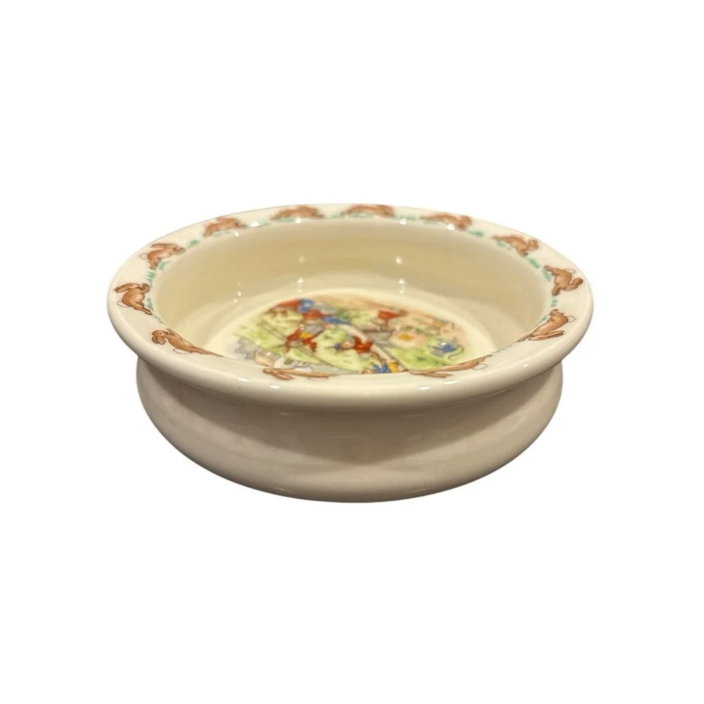 Royal Doulton Bunnykins Baby Bowl Teeter Totter SeeSaw 6 1/4 x 1 5/8 Inch‎